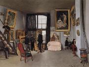 Frederic Bazille The Artist's Studio at 9 Rue de la Condamine in Paris oil painting artist